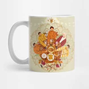 Thanksgiving dinner with Friends Mug